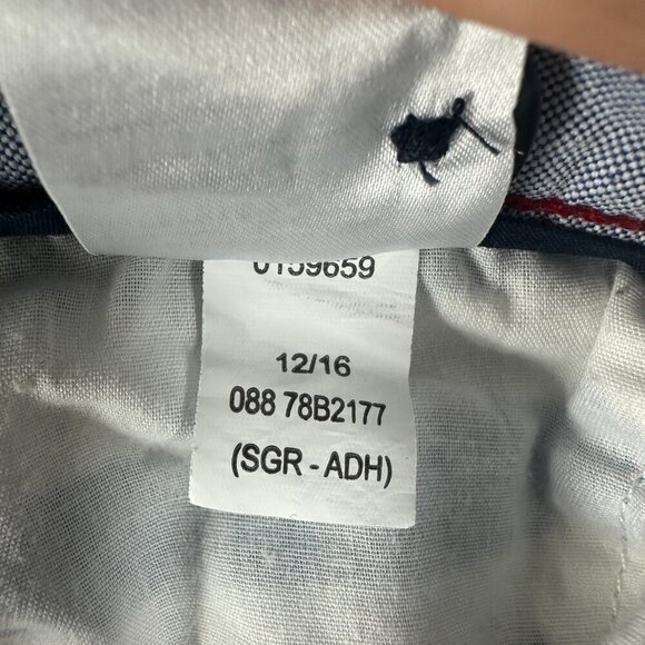 Tommy Hilfiger Shorts Mens 34 Custom Fit Blue White Cotton Stretch Stripe Pocket - Picture 6 of 9